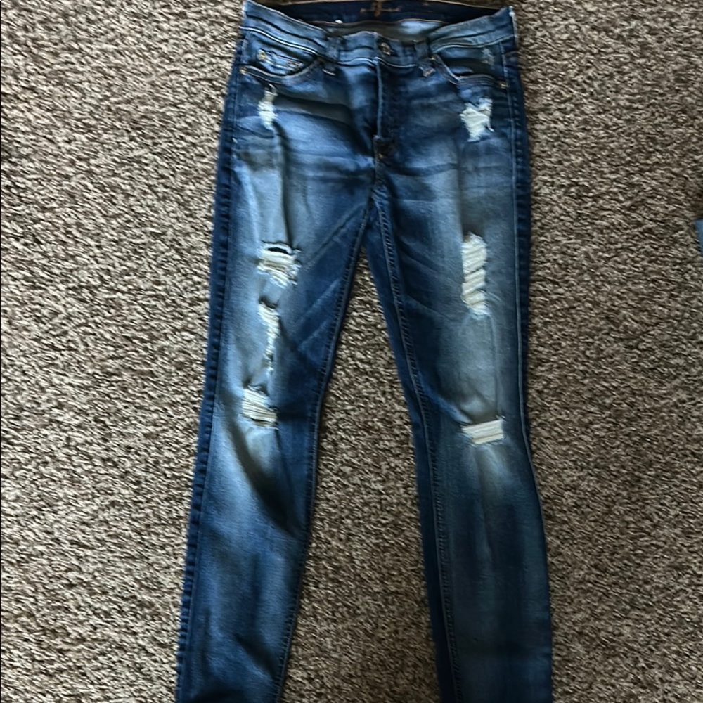 Seven “the ankle skinny” distressed jeans